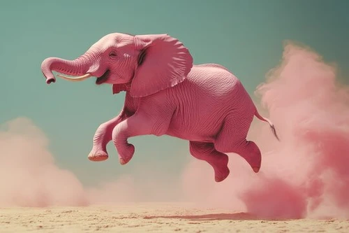 roze olifant